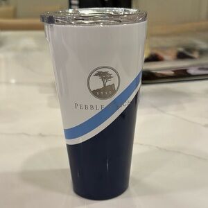 Pebble Beach Blue and White Tumbler